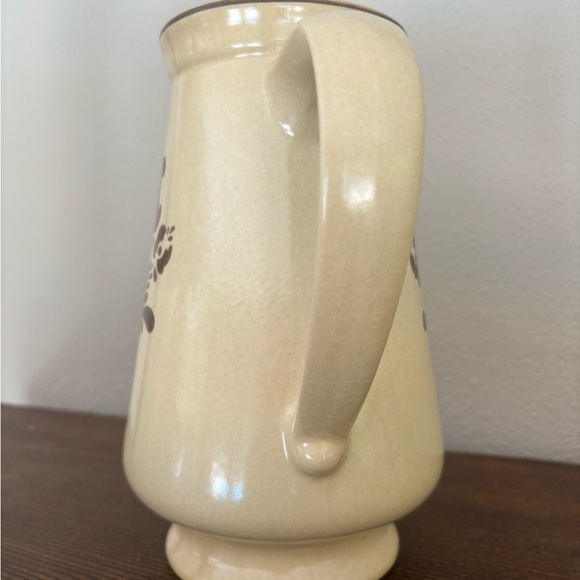 Pfaltzgraff Stoneware Village Water Pitcher 2L 2QT Made in USA 9" Brown - Picture 3 of 13